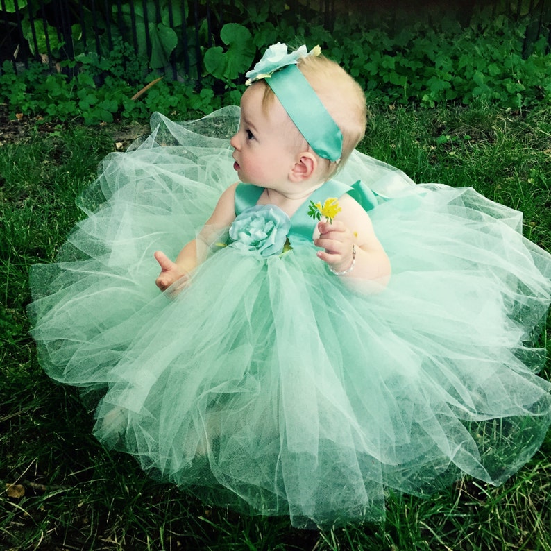 mint green baby outfit