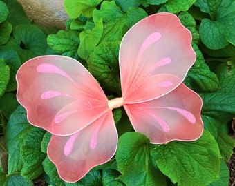 Handmade Coral Fairy Wings Butterfly Baby Toddler Kids Girls Teens Cosplay Outfit Small Large Size Woodland Forest Pixie Halloween Costume