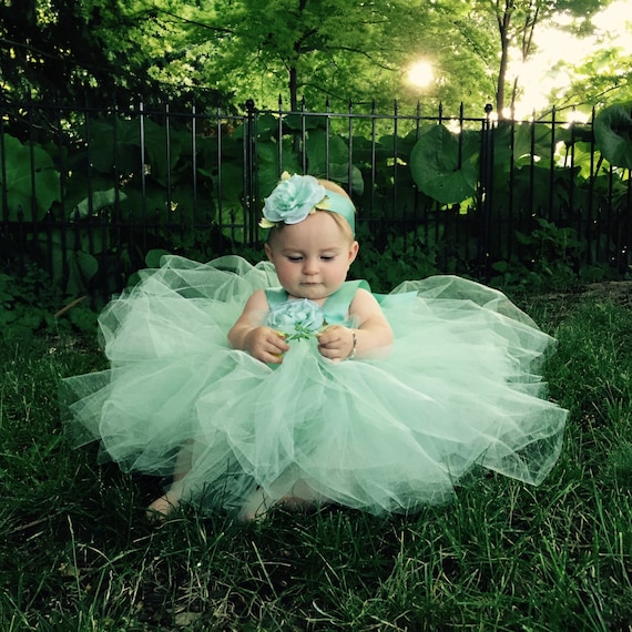 mint green baby outfit