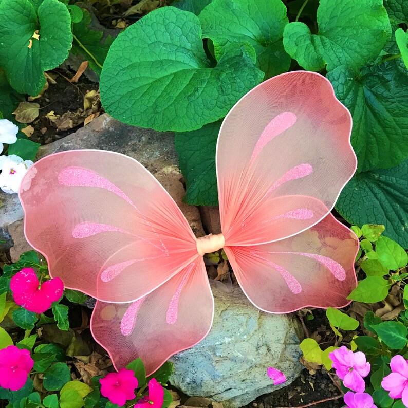 Coral Fairy Wings Halloween Costume Butterfly Pixie Ren Faire Etsy