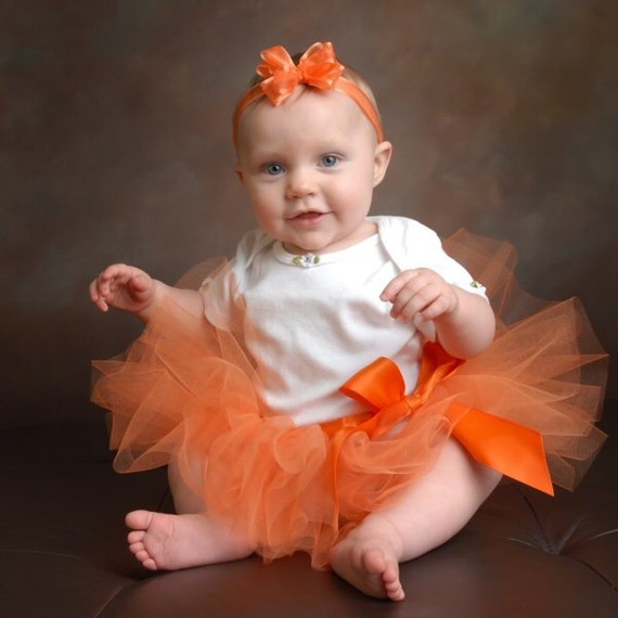 baby orange tutu skirt