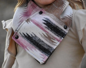 Scaldacollo da cowgirl / Sciarpa invernale western / Accessorio da rodeo caldo ed elegante