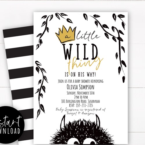 Where the Wild Things Are Baby Shower Games. Instant Download Etsy