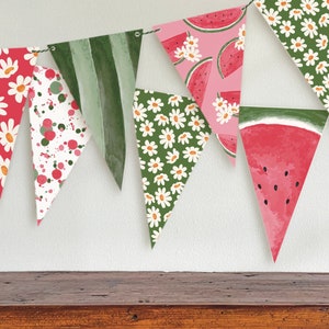 Wassermelone Motiv Dekor | Party Banner Printable | Geburtstag & Dusche | PDF Download | MELON
