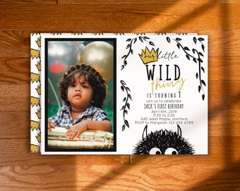 Wild Thing Wild One Invitation | EDITABLE | Wild One Birthday Party | Template  | 1st, 2nd, 3rd Birthday | WT