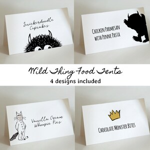 Where the Wild Things Are Food Tents | Birthday Party (Instant Download)