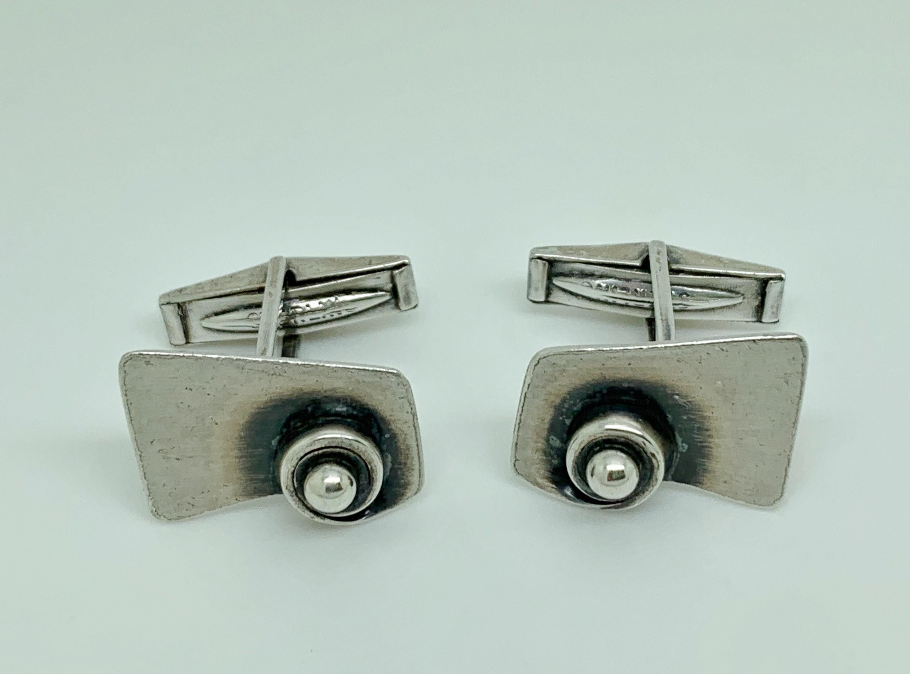 Boutons De Manchette Vintage Années 70 - Signés Destino - Modèle 050 377JL6 - Occasion