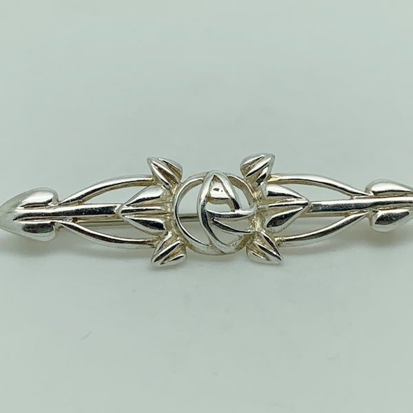 Carrick Jewellers Vintage Sterling Silver Glasgow Rose Mackintosh Brooch