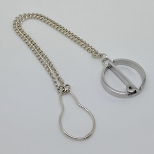 Alfred Dunhill Vintage 1981 Sterling Silber d logo Krawattenkette