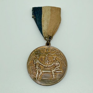WWI 1919 Bournemouth Peace Medal + Ribbon