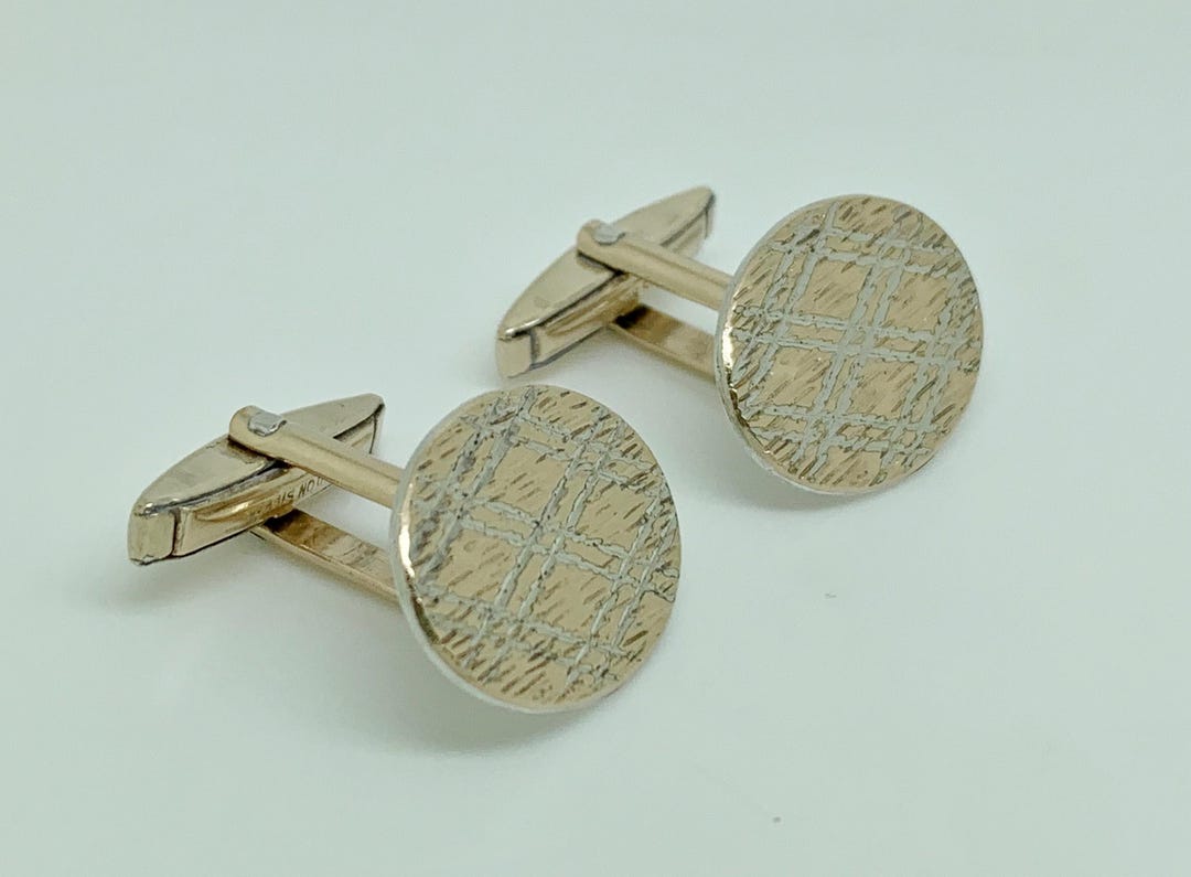 Boutons De Manchette Ovales Or 9 Carats – Bords Classiques, Style Chain Link, Neuf Avec étiquettes
