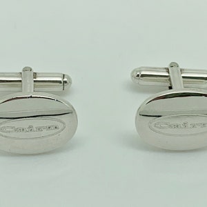 Designer Vintage Sterling Silver Cairn Oval Cufflinks