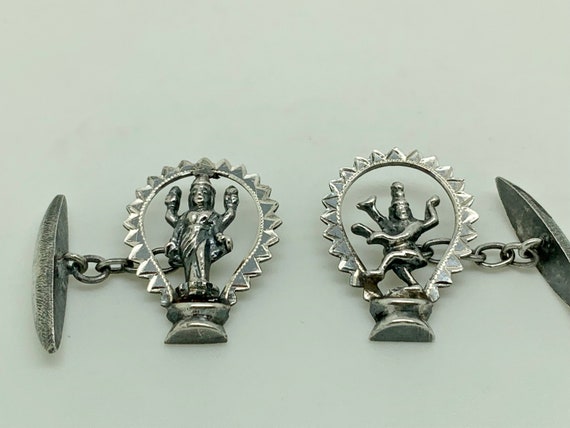 Vintage Anglo Indian Sterling Silver Shiva Hindu … - image 3