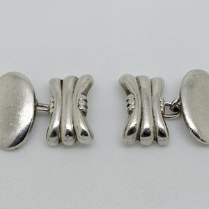 Danish Evald Nielsen Antique Art Nouveau 830 Solid Silver Cufflinks