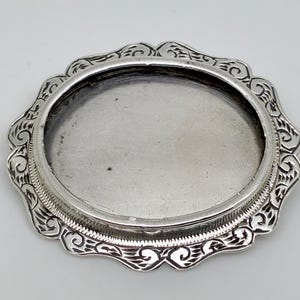Antique Victorian Sterling Silver Glazed Photo/Keepsake Locket Statement Brooch