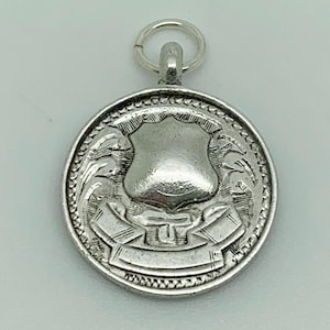 Antique Sterling Silver Engraved 1933-4 Winners Shield Medal Watch Fob