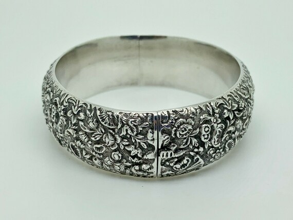 Rare Antique Chinese Export Sterling Silver Detai… - image 4