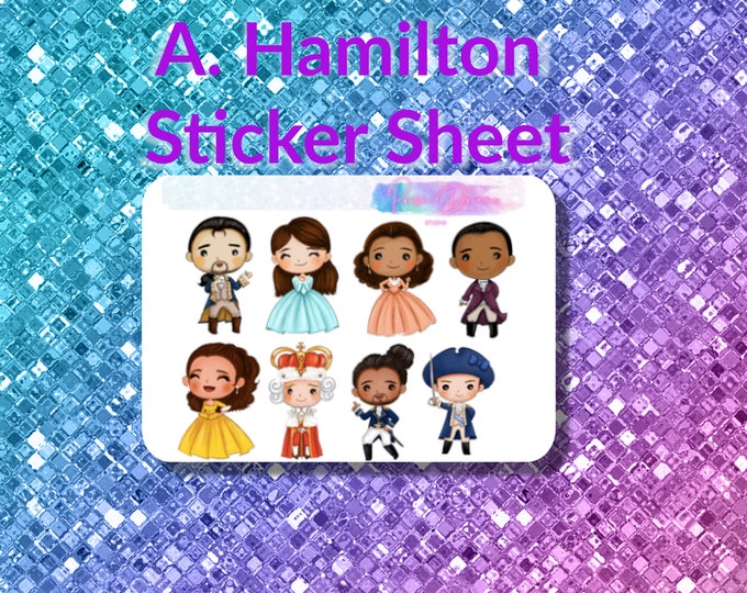 A. Hamilton Characters Sticker Sheet - Etsy