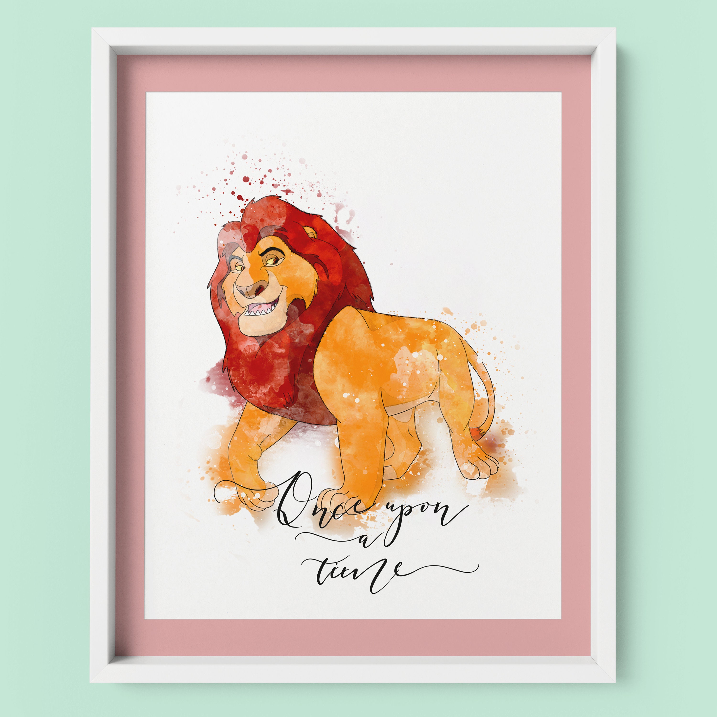 Simba 2 the Lion King Cartoon A3 Watercolour Wall Art - Etsy Simba 2 the Lion King Cartoon A3 Watercolour Wall Art - Etsy