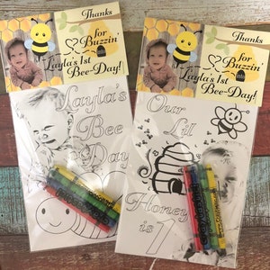 Any Theme YOUR child Personalized Birthday Party Favors Set of 10 5x7 Two Sketched Coloring Pages of YOUR Child and YOUR Theme Crayons image 3