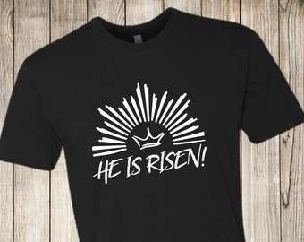 Hij is verrezen-Jezus spirituele inspirerende T-shirt-verschillende stijlen beschikbaar