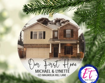 Our First Home "Glass-Like" Shatterproof Acrylic Ornament - Home Sweet Home -  Realtor Gift - New Home Gift - Welcome Home Closing Gift