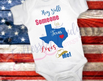 Texas State Flag With Heart Infant Bodysuit Texan Pride Love 