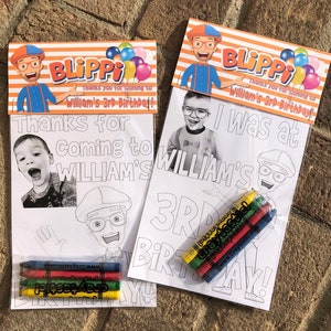 Any Theme YOUR child Personalized Birthday Party Favors Set of 10 5x7 Two Sketched Coloring Pages of YOUR Child and YOUR Theme Crayons image 2