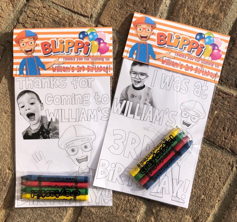 Any Theme YOUR child Personalized Birthday Party Favors Set of 10 5x7 Two Sketched Coloring Pages of YOUR Child and YOUR Theme Crayons image 2