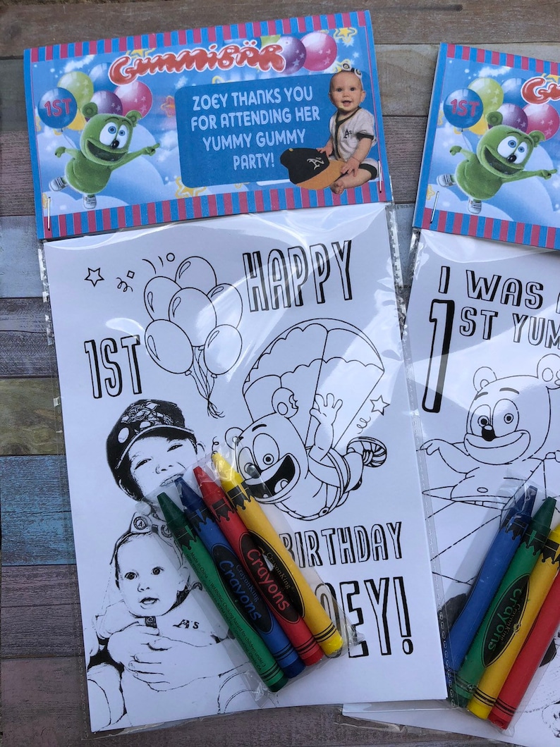 Any Theme YOUR child Personalized Birthday Party Favors Set of 10 5x7 Two Sketched Coloring Pages of YOUR Child and YOUR Theme Crayons image 6