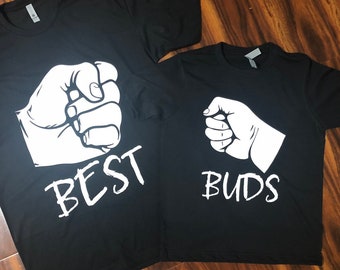 Best Buds Pair of 2 Shirts for Father and Son - Daddy and Me Shirts - Father's Day Gift