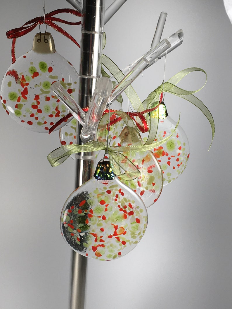 Gesmolten glas Kerst ornamenten Etsy