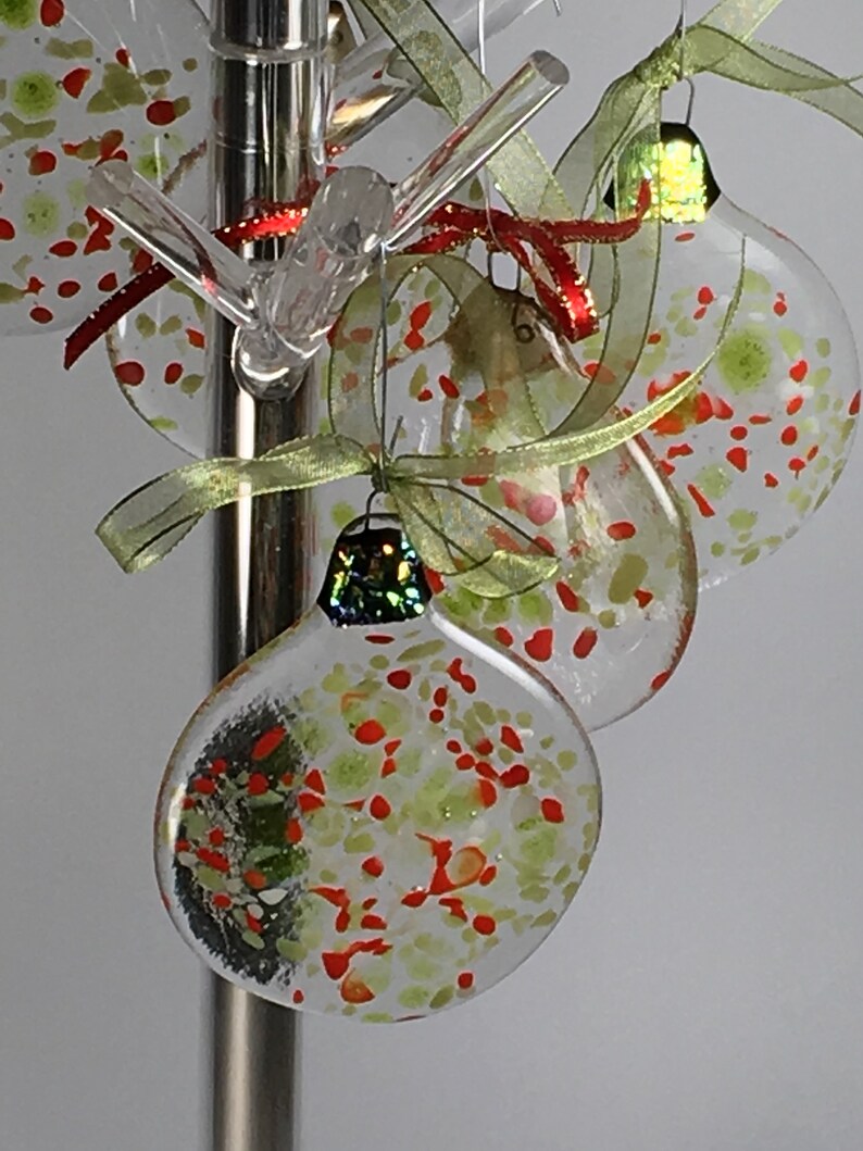 Gesmolten glas Kerst ornamenten Etsy