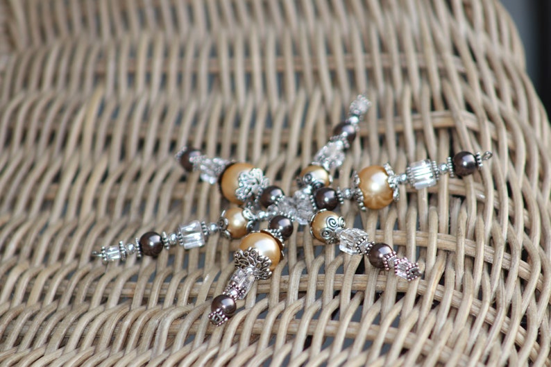Champagne and Silver Snowflake ACD156