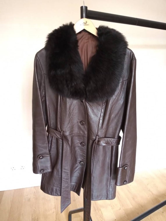 Suede Centre Swear & Wells Brown Leather Jacket wi
