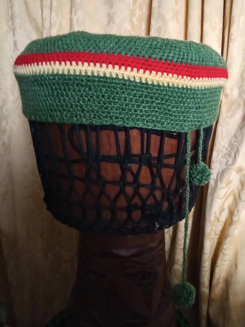 Crochet Djembe Drum Hat Cover