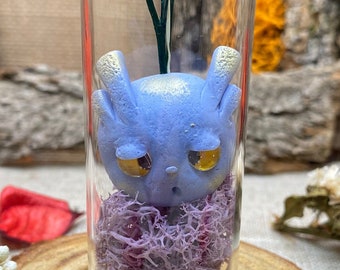 Dane the Rondiflore - Fantastic creature of the forest made in polymer clay - Glass tube decoration