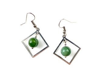 Gemstone silver earrings Erika