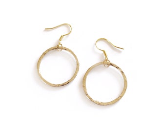 Gilded hammered earrings Fay