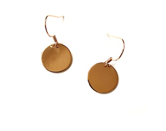 Rose gold round earrings Aude