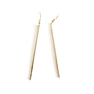Gilded hammered earrings Gaia II