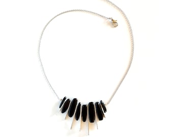 Onyx and silver necklace Philippine