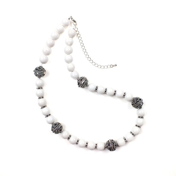 Collier en agate blanche Ingrid