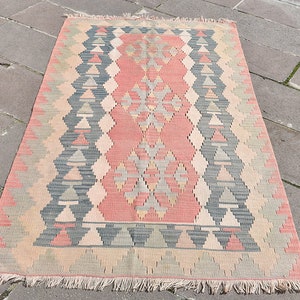 Anatolian Hand Woven Kayseri Kilim Turkish Kilim Rectangle 39.8&quot; x 65.7&quot; inches