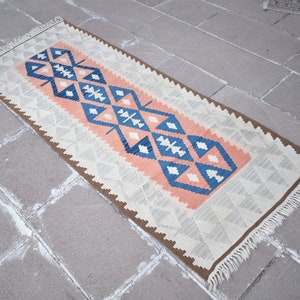 Turkish Kilim, Kayseri Rug, 77.1 x 30.3 inc Handmade Kilim, Anatolian Rug, Kilim Rug, Vintage Kilim, Boho Style Kilim, Home Decor