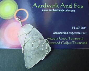 Swirly and Curly Popham Beach Glass Pendant