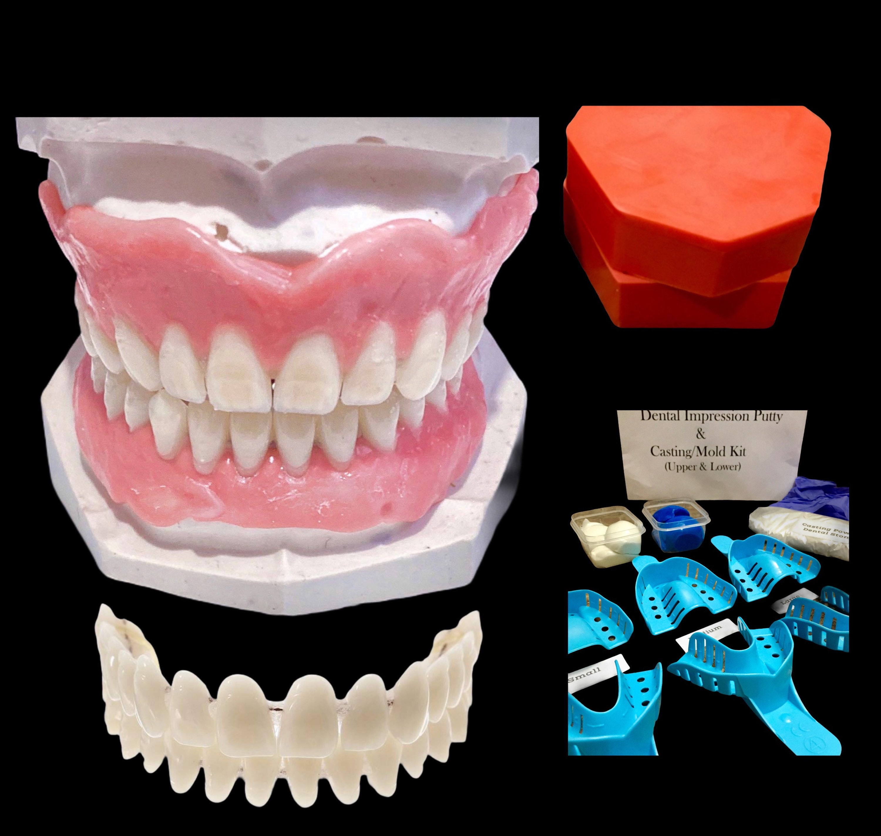 Denture Kit Whole Kit Resin False Teeth Acrylic Teeth Etsy