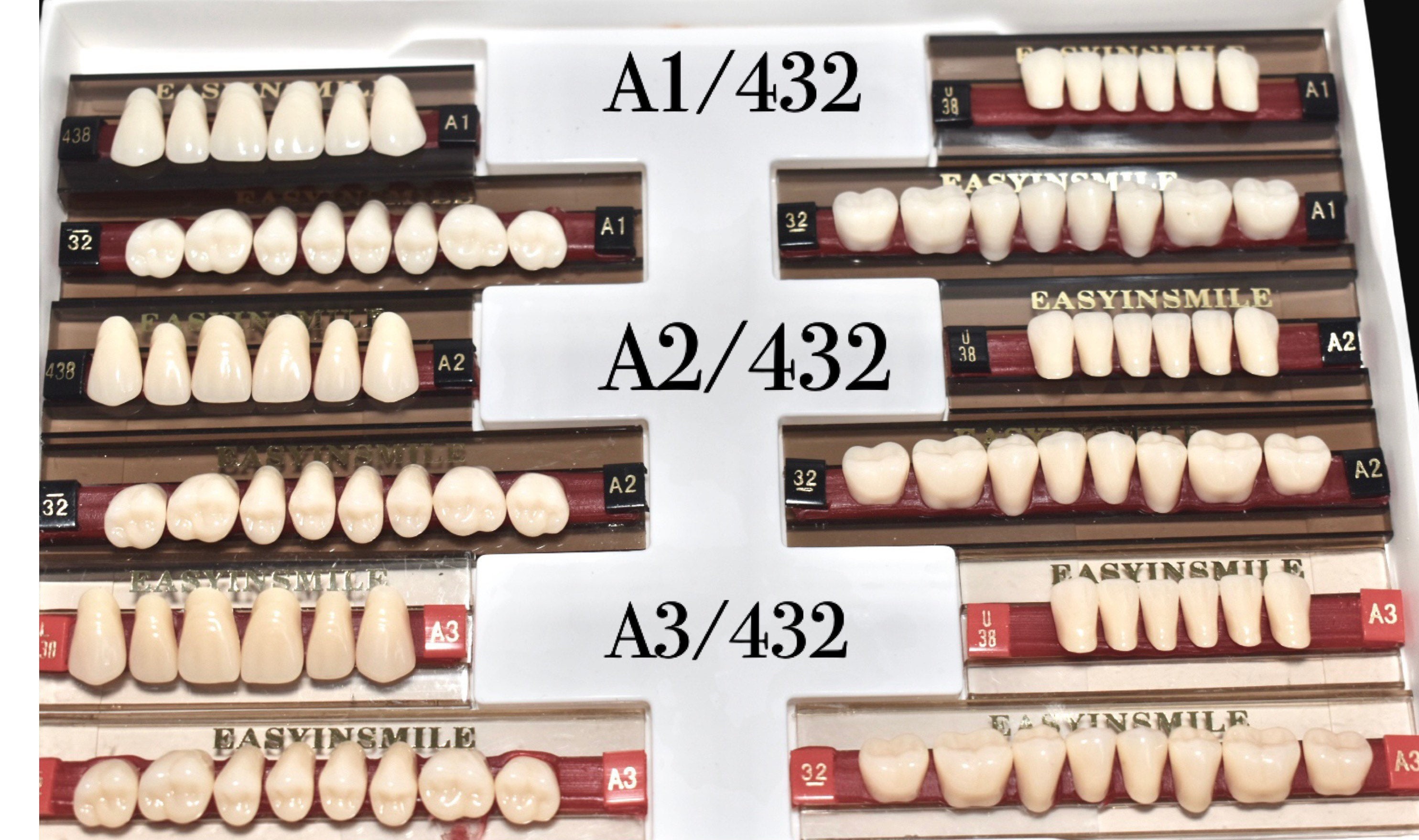 Acrylic Denture Teeth Set 28 A1 A2 A3 Replacement Teeth Etsy