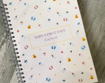 New Baby Log Book - track sleep, feeds, nappy changes, and activities