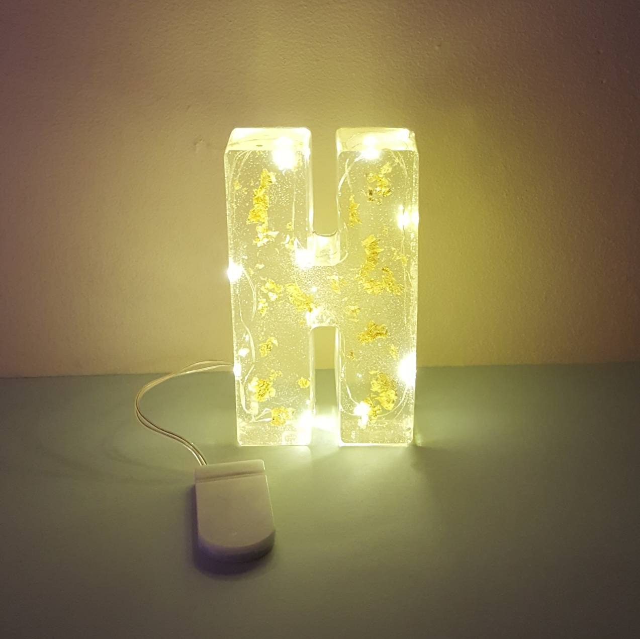 Light up Letters Big Letter Lights Big Resin Initials Room Etsy UK